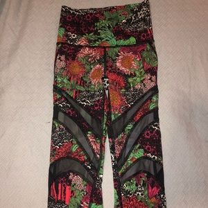 Floral and mesh Lululemon leggings